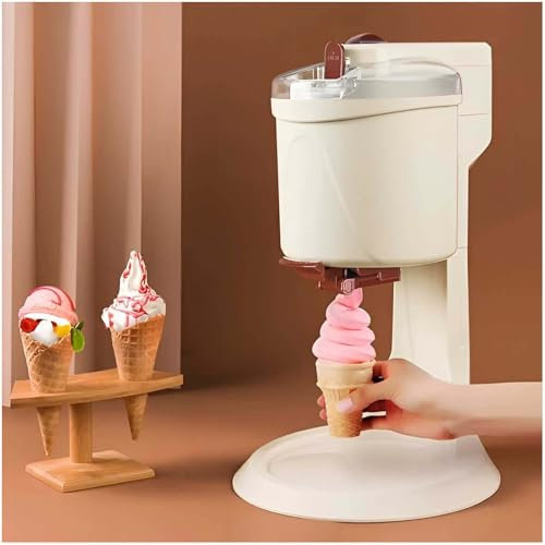 Máquina para hacer helados italiana de 1000 ml, 220 V, para el hogar, para hacer sorbetes de yogur helado, licuadora portátil para el hogar,White
