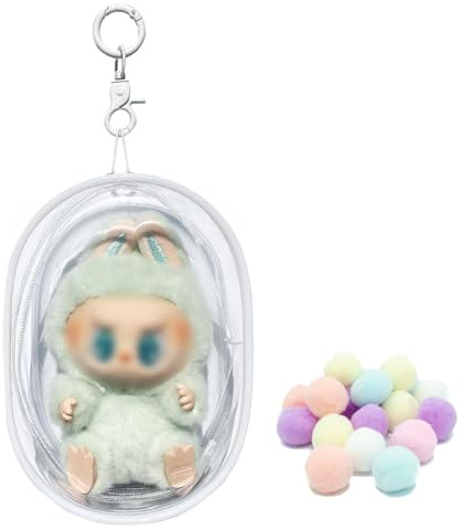 NHQZ Sacchetto appeso antipolvere per bambole, Portachiavi Con Custodia, Borsa protettiva per bambole, Borsa Protettiva In Pvc, Lunghezza 10 cm * Larghezza 5 cm * Altezza 19.5 cm (Bianco)
