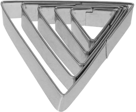 Cabilock Triangle Cookie Cutters, 5-Piece Stainless Steel Set