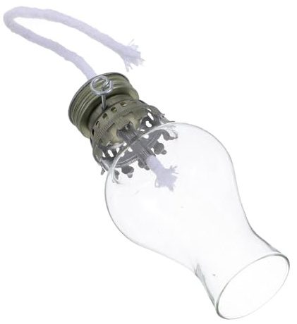 GLSTOY Lampe à Pétrole Verre Vintage Remplacement Mèche Métal Support Cheminée Lampe Tempête Accessoires Éclairage Décoration Intérieure