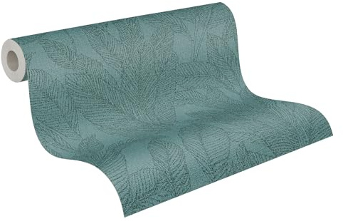 A.S. Création Blätter-Tapete by COSMOPOLITAN – Blau, Grün – 10,05 x 0,53 m