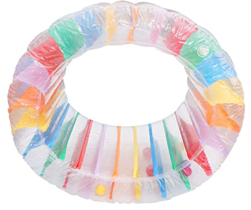 Mikikit Rueda de Agua Inflable Colorida Flotante Juguete de Rodillo para Arrastre y Piscinas y Jardín Exterior para Adultos