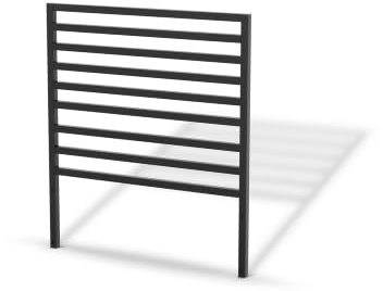 Cozze® Galler 90 cm – Väggförvaring för utekök, pulverlackerad aluminium (matt svart), enkel montering, max 30 kg, passar Cozze Elements