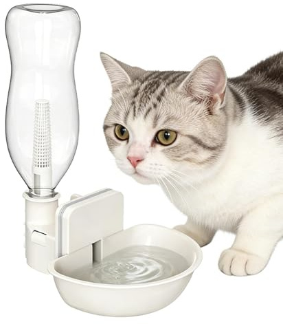 Bouteille d'eau pour Petit Animal - Anti-Renversement Anti-Gouttes Abreuvoir pour Animaux,Fontaine à Eau pour Chien - pour Chaton, Furet, Hamster, écureuil, hérisson,