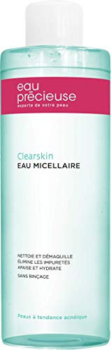 Eau Précieuse - Eau Micellaire Clearskin - Nettoie et démaquille - Elimine les impuretés - Apaise et hydrate - Peaux à tendance acnéique – 400 ml