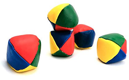 STUWU 5 er Set Jonglierbälle zur Jonglage für Kinder und Anfänger ca 4,5 cm und ca 50g Jonglierball