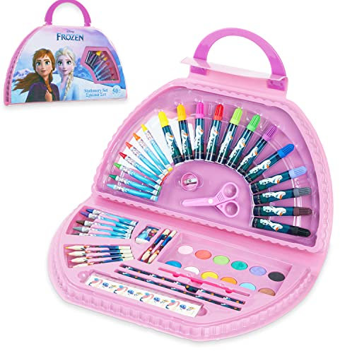 Disney Malkoffer Kinder Malset Mädchen und Jungen (Rosa Frozen)