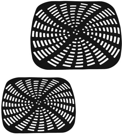 2 Stück Silikonmatte Für Airfryer - Wiederverwendbare Air Fryer-Einsätze Aus Silikon, Heißluftfritteuse | 2 Quadratische Air Fryer-Einlagen Für Ninja Ag301 Foodi, Antihaft-Silikon-Pad