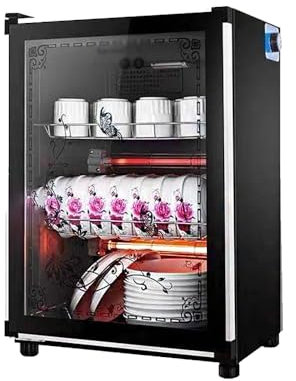 YXFAZPP Gabinete Calefactor de vajilla Multifuncional de Gran Capacidad, gabinete de Secado Vertical Comercial de Acero Inoxidable de 220 V (88L)