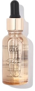 Dripping Gold Clear Tanning Face Drops – Custom Glow Self-Tan Serum with Collagen & Hyaluronic Acid – Anti-Ageing, Hydrating Tan for All Skin Tones – 30ml