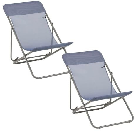 Lafuma - Lot de 2 Transats Jardin pliants Multi-Positions