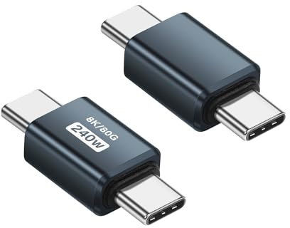 SinLoon 240 W 80 Gbps USB4 typ-adapter – Thunderbolt 4-kompatibel, 8K@60Hz videoomvandlare, PD-laddning och dataöverföring för bärbara datorer, surfplattor, SSDs, bildskärmar (S till S)