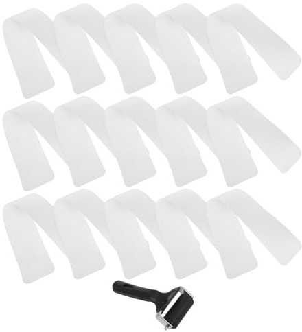 POPETPOP Nastro Antiscivolo per Bagno Trasparente 15 Pezzi 10X61 CM con Rullo Strisce Autoadesive per Gradini e Vasca e ad Alta Trazione per Sicurezza Scale e Doccia e Anziani