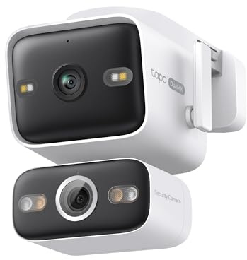 Tapo C575D - Cámara de Vigilancia Exterior WiFi 4K Doble Lente, Visión 170°, PTZ 360°, Seguimiento Inteligente IA, Visión Nocturna Color, PoE, IP66, Audio Bidireccional