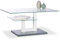 Relaxdays Couchtisch Glas, rechteckig, Glasplatte, kleine Ablage, origineller Sofatisch, HxBxT: 45 x 100 x 60 cm, grau