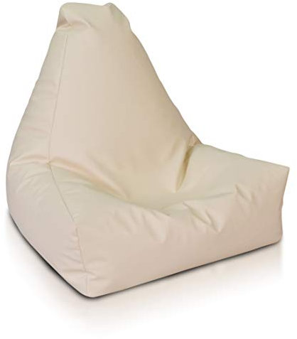 Ecopuf Keiko S Sitzsack - Outdoor und Indoor Beanbag aus Kunstleder mit Anti-Verlust Reißverschluss - 75x70 cm