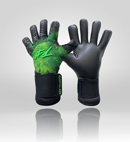 #1 Hashtagone Endboss Schwarz Grün Torwarthandschuhe für Erwachsene & Kinder - Jede Größe - (9, Schwarz-Grün) - Tormannhandschuhe Herren, Kinder (9, Schwarz-Grün)