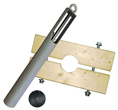 Brunnenandi Kiespumpe 108mm mit Holzzange DN 115/125 -Made_in_Germany- zum Brunnenbau für Schlagbrunnen mit Erdbohrer oder Kiespumpe für Schwengelpumpe und Gartenbrunnen mit Brunnenbohrer