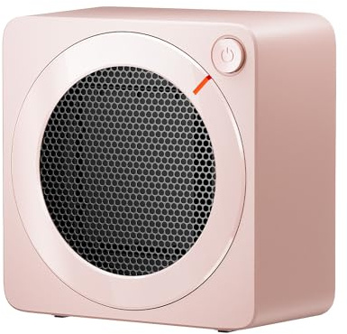 Gaiatop Mini Space Heater, Lightweight PTC Ceramic Fast Heating 500W Energy Efficient for Indoor Use, Overheating & 45° Tip-Over Protection, Portable Desk Electric Heaters for Office Home Pink
