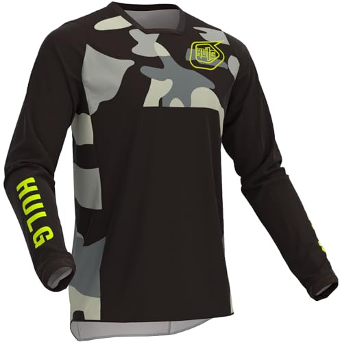 Maglia MTB a Maniche Lunghe Da Uomo, Traspirante Ad Asciugatura Rapida Per Mountain Bike, T-shirt Da Corsa Motocross BMX (Style-11, XL)