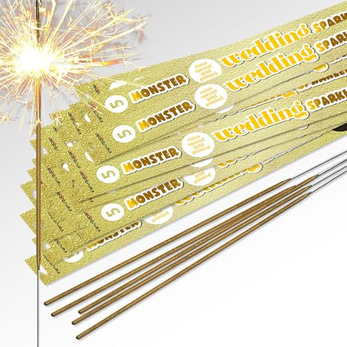 Inevitable Party 45cm (18) Monster Wedding Sparklers | Extra Special Gold Painted (150 Sparklers (30 Packs))