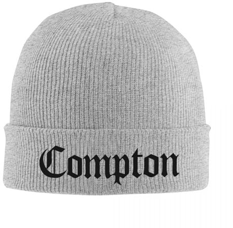Mode Winterfa Thermo Hut Unisex Compton Schwarz Haube Hüte NWA Musik Skullies Mützen Erwachsene Unisex Hip Hop Elastische Beanie Hüte Winter Outdoor Sport Design Cap Geschenke für Paare