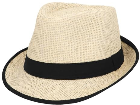 Boland - Hut für Kostüme, Strohhut für Erwachsene, Kopfbedeckung für Fasching, Festival und Mottoparty