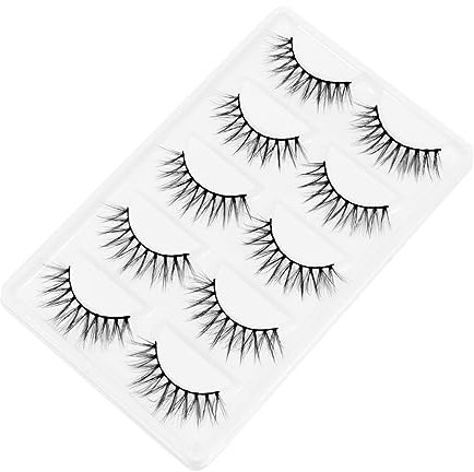 WRITWAA 5paires Faux Cils Naturels Lot De Cils Artificiels Épais Et Volumineux Outil De Maquillage Beauté