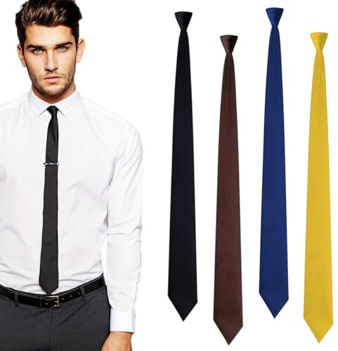 SAIIURV 4 Pezzi Multicolore Cravatta Stretta​ Uomo, 5 cm Eleganti Sottile Tinta Unita Slim Cravatta Fini​Strisce Cravattino, Accessori Abbigliamento per Matrimonio Lavoro (Multicolore)