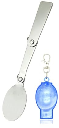 Folding Spoon Set, Portable Travel Cutlery with Case - Compact Tableware for Camping, Picnics & Outdoor Dining