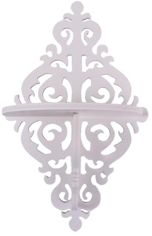 Étagères de rangement à suspendre en PVC blanc en forme de losange pour bougeoirs décoratifs pour salon, chambre à coucher, porche