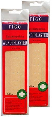 8 x FIGO Wundpflaster 25 x 6cm atmungsaktiv, Heft-Pflaster, Wund-Verband