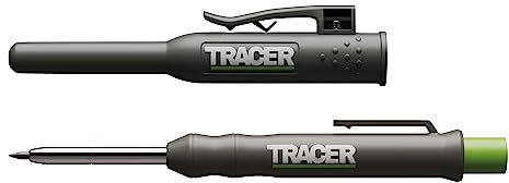 Tracer Deep Hole Construction Pencil Site Holster (120mm, Extendable 2B Construction Pencil with Inbuilt Sharpener)