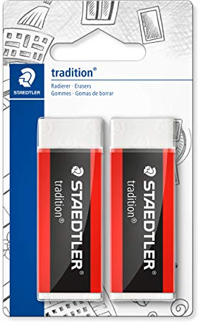 STAEDTLER 526 T20BK2 tradition erasers pack of 2