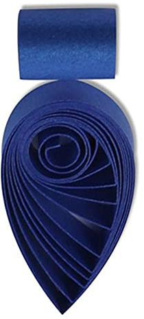 ODETOJOY Metallic Quilling papper 5 mm vit guldblå quilling pappersremsa svart -60 remsor, 54 cm längd (kunglig blå)