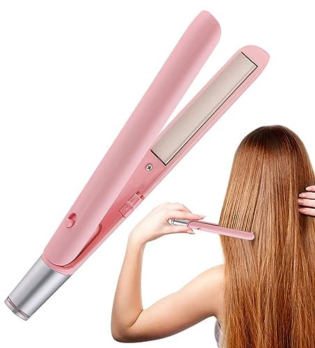 Fer À Voyage Fer À Friser Et Lisser Compact Portable En Céramique Pour Cheveux Longs Bigoudis Cheveux Chauffant Coiffure RapiEt Facile