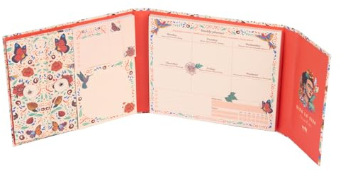 Grupo Erik - Set Bloc Notes Semainier Frida Kahlo | Planner Hebdomadaire, Notes Adhésives| Papeterie de Bureau, Fournitures Scolaires, Organisateur de bureau