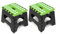 The Secret Home - Pack de 2 Taburetes Plegables Multiusos - Escalera Antideslizante de PVC - Altillo para Cocina, Baño o Dormitorio (Verde/Negro, 21x17x18)