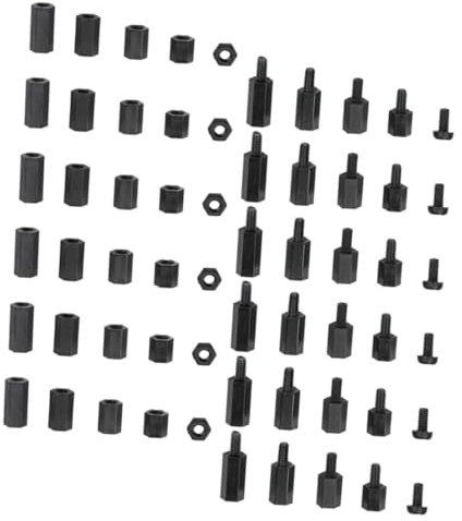 JEWEDECO 180pcs Nylon Hexagonal Standoff Kit M3 Nylon Column Spacer Set with Male-Female Threaded Screws for Laptop, Motherboard, and Circuit Board Assembly in Electronics Maintenance