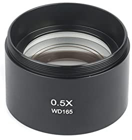 Lente objetiva de microscopio estéreo 0.5X, teleconvertidor de 165 cm, teleconvertidor Auxiliar for Aumentar la Distancia de Trabajo,PrecisióN Y Comodidad