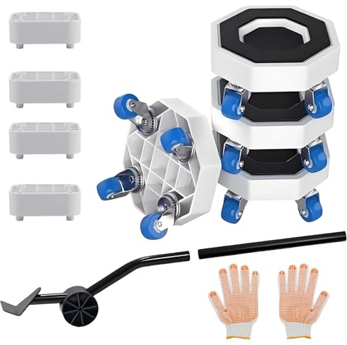 Slider per mobili con sollevatore, set di attrezzi per sollevamento mobili con ruote girevoli a 360°, per traslochi mobili pesanti, per elettrodomestici pesanti, divani, letti, tavoli, capacità di