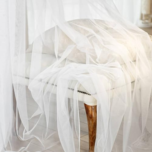 5 m x 160 cm tylltyg tyll vit organza-tyger, transparent tylltyg, tylltyg för sömnad, nättyg, tylltyg för dekoration, vitt dekorativt tyg för bröllopsdekoration, rosettdekoration