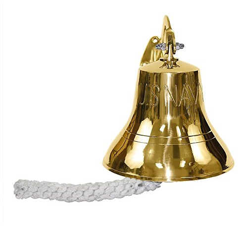 Us Navy 6 Indoor/Outdoor Brass BellWall Mount Rustic Vintage Home Decor Gifts
