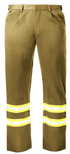 Flame Resistant FR High Visibility Hi Vis 88% C/12% N Pant/Trouser (34W x 32L, Khaki)
