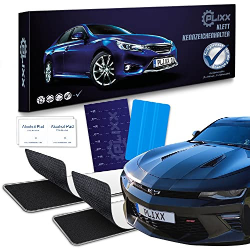 Klett Kennzeichenhalter - Kennzeichenhalter - Kennzeichenhalter Rahmenlos - rahmenlose Kennzeichenhalter - auch für 3D Kennzeichen geeignet- StvZO zugelassen - Geschenke für Männer