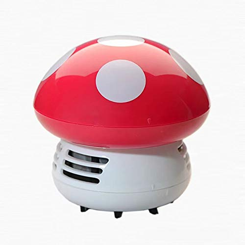 Aliotech Mini Cute Table Dust Vacuum Cleaner Mushroom Shaped Portable Corner Desk Vacuum Cleaner Mini Cute Vacuum Cleaner Dust Sweeper(Red)
