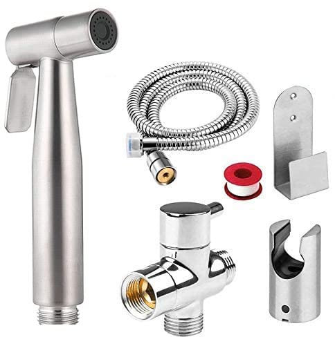 Hand Held Bidet Attachment für Toilette - 4 Ft. Schlauch Handheld Sprayer - Toilette Bidet Sprayer für Intimpflege, Stoffwindeln, WC-Reiniger - Badezimmer Zubehör von Betbo