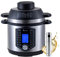 MasterPro FryCook Set Bestehend aus einer Ölfreien Fritteuse und einem Schnellkochtopf 6L 1500W mit Ölsprüher und 44 automatischen Funktionen Schnellkochtopf 12 Kochprogramme BGKIT-0007 Bunt