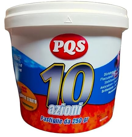 PQS Cloro in pastiglie 250gr multifunzione 10 azioni 5kg