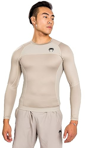 VENUM G-fit Air Rashguard-Camiseta de Manga Larga, Arena, Medium para Hombre